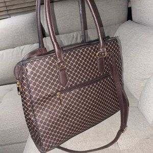Brown Patterned Women's Handbag